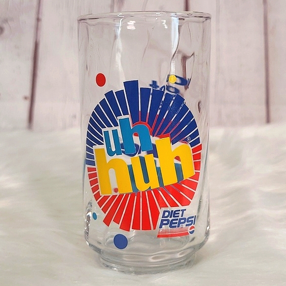 Vintage Diet Pepsi Soda Ray Charles You Got The Right One Baby Crystal Glass Cup - Picture 1 of 14